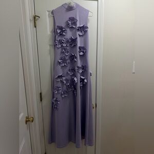 Elegant Purple Floral Gown